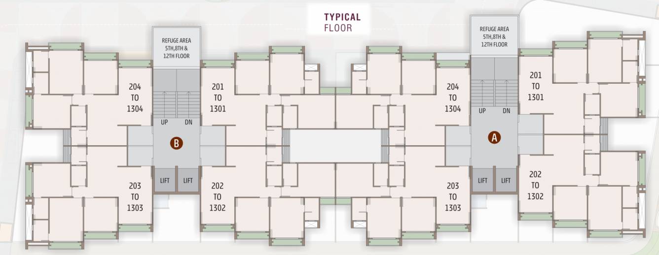 Typical Floor Plan of Aditya Prime at Zundal