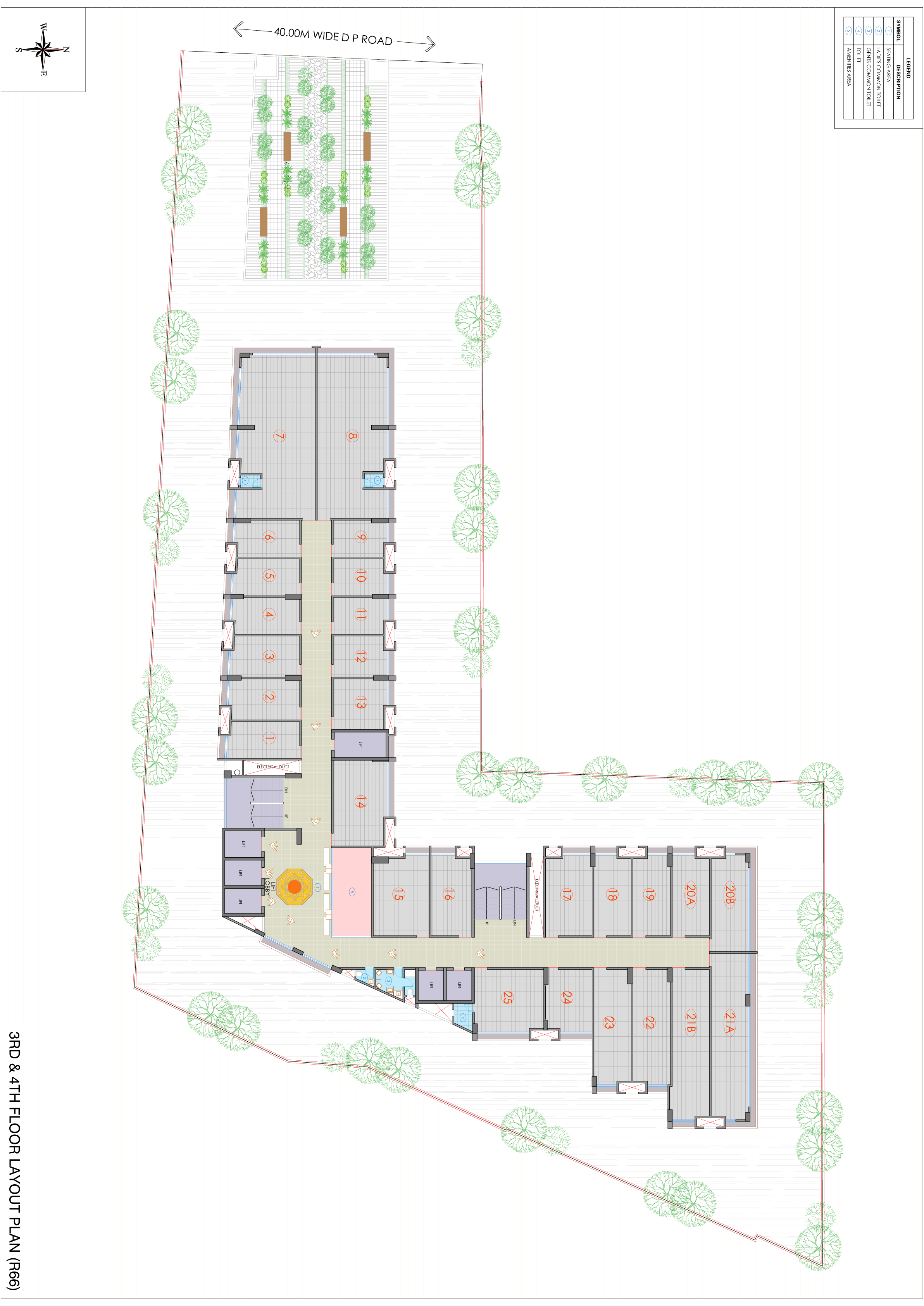3rd & 4th Floor Plan of Krupal Pathshala at Shivranjani