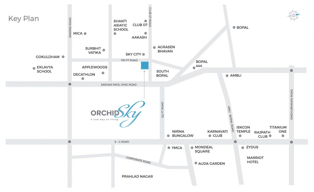 Key Plan of Orchid Sky at Shela