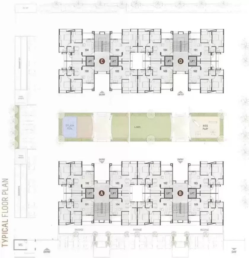 Layout Floor Plan of Shree Sanidhya Flora at Shela