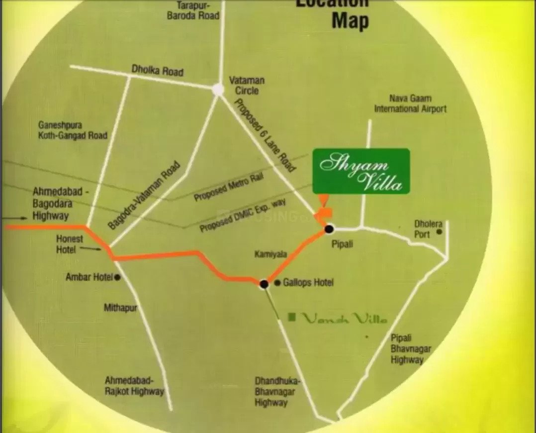 location map of Nand Vatika at Nikol