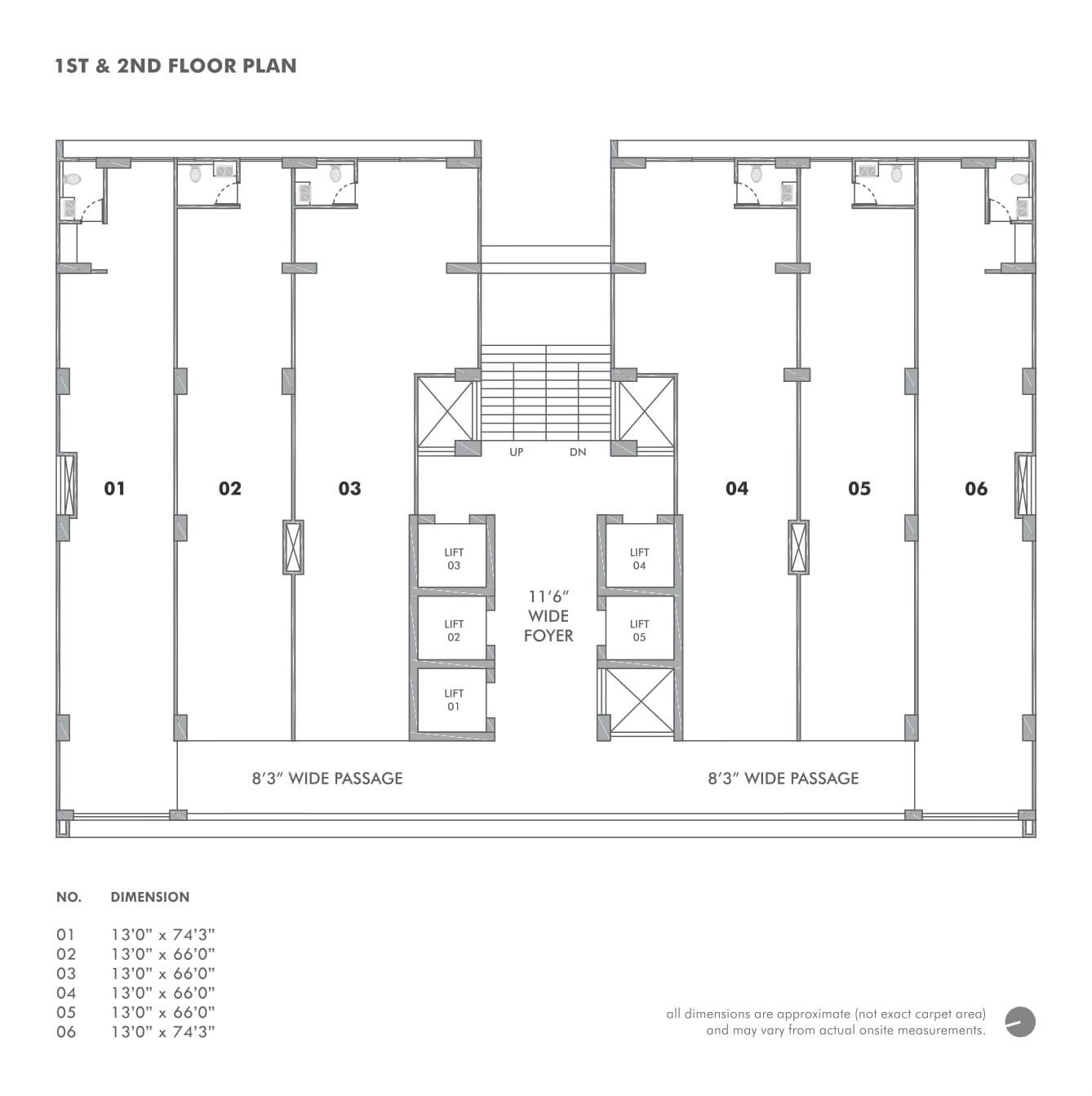 Layout Plan 1st & 2nd Floor of Sun Central Park at Ambli