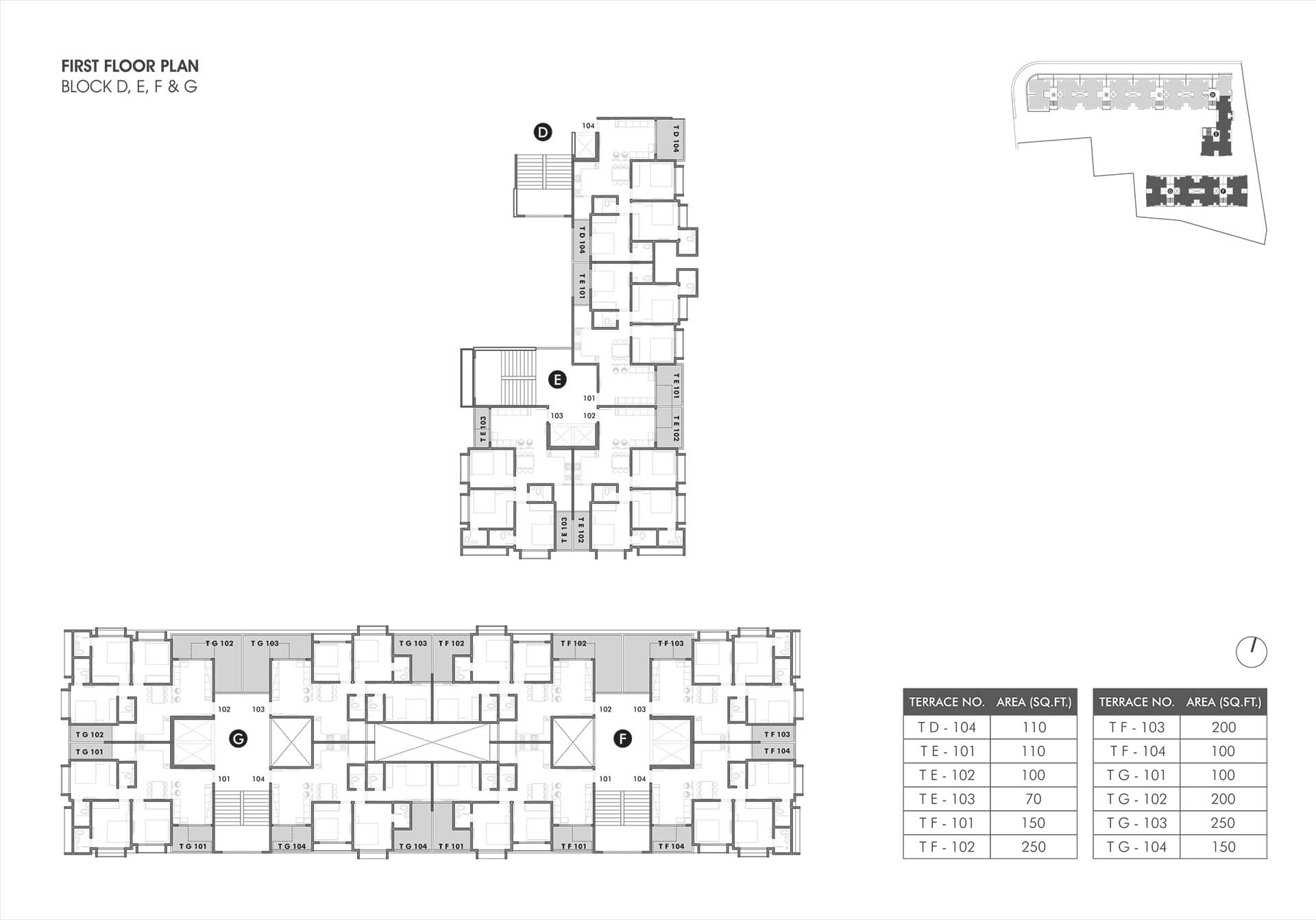 First Floor Plan of Sun SouthWinds at South Bopal