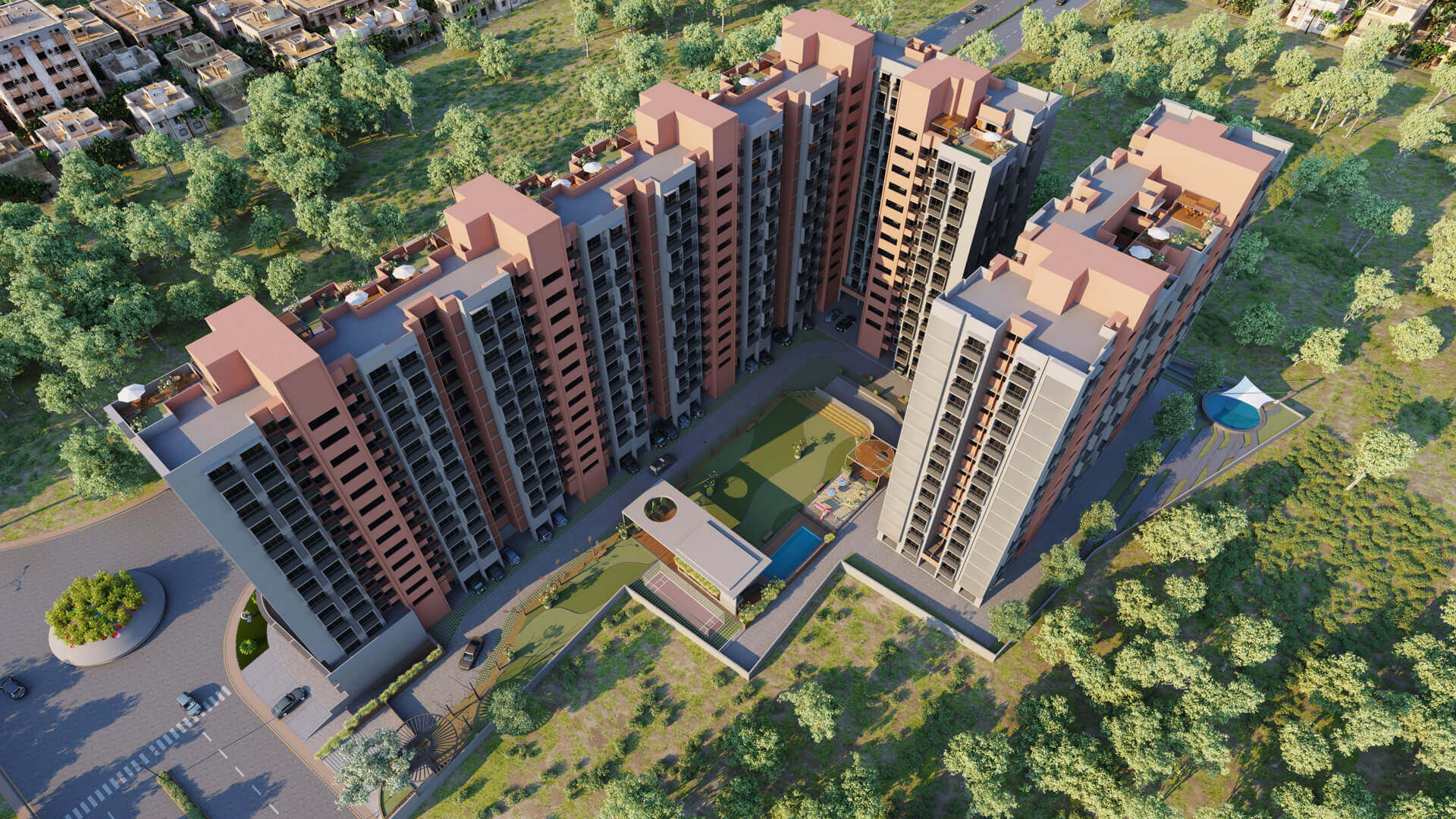 3 BHK Residential Apartment of Sun SouthWinds at South Bopal