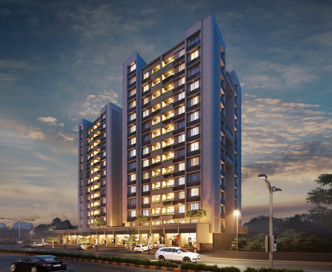 Side Front view of Swastik Riviera at Zundal